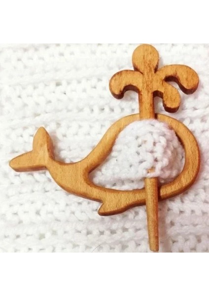Whale1 Broş Pin Ahşap Hayvan Desen Diy Zanaat Rozeti Karikatür Pin Komik Sevimli Şal Pin Eşarp Toka Toka Pimleri Takı Hediye 2023 (Yurt Dışından)