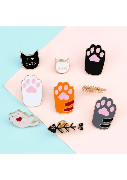 Kutu Kedi 1 1 Adet Sevimli Karikatür Kedi Renkli Ayak Pimleri Akrilik Rozetleri Broş Yaka Pin Kadın Kıyafetleri Sırt Çantası Aksesuarları Takı (Yurt Dışından) modelleri