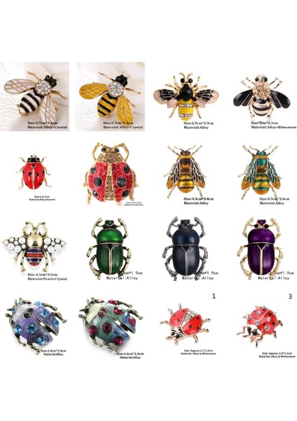 3.5 cm x 3 cm 26 Stilleri Hayvan Arı Uğur Böceği Karıncalar Kuş Salyangoz Broşlar Böcek Broş Pin Takı Ziyafet Yılbaşı Hediyeleri Aksesuarları Takı (Yurt Dışından)