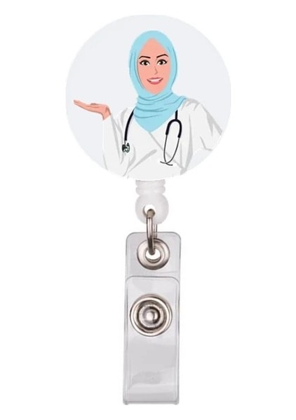 23 Güzel Geri Çekilebilir Doktor Hemşire Karikatür Kalp Plastik Hastane Tıbbi Rozet Makarası Broş Anahtarlık Klipleri Isim Kartı Sahipleri Hediyeler (Yurt Dışından)