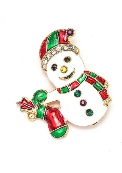 012 Chirloys Moda Noel Pimleri Hediyeler Noel Çanları Çelenk Kar Tanesi Yıldız Kristal Broşlar Kadınlar Için Renkli Yeni Yıl Broş (Yurt Dışından)