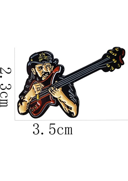 B Lemmy Emaye Pin Yaka Kilmister Broş Metal Rozet Takı Aksesuar (Yurt Dışından)