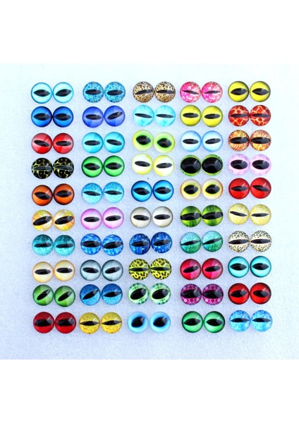 F1140 10MM 100 Adet 6mm 8mm 10MM 12MM Karışık Oyuncaklar Ejderha Gözler Yuvarlak Desen Cam Cabochons Flatback Fotoğraf Diy Yapma Aksesuarları 100 Adet 50 Çift (Yurt Dışından) modelleri