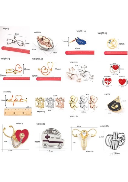 XZ446 1 Adet Doktor Hemşire Stetoskop Şekli Broş Kişilik Tıbbi Ilaç Broş Pins Hastane Kaynağı Sevimli Metal Takı Hediye (Yurt Dışından) modelleri