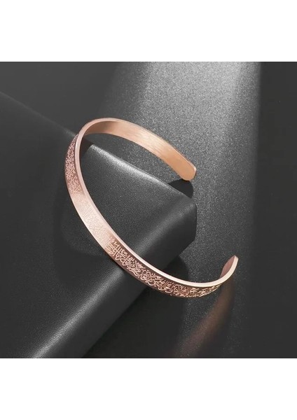 AL18307-ROSEGOLD Yüksek Kaliteli Metal Broş Vintage Dini Müslüman Islam Kolye Bebek Erkek ve Kadın Broş Klasik Broş (Yurt Dışından)