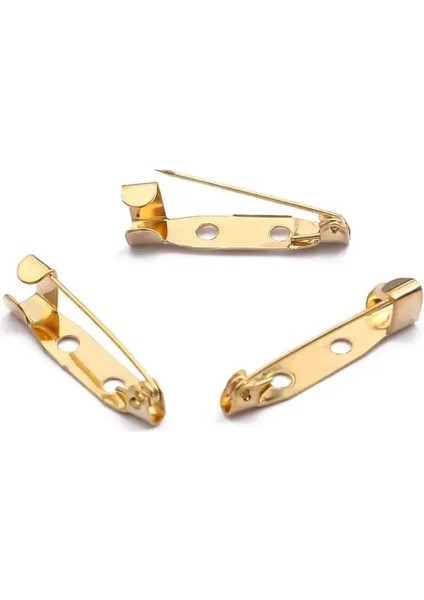 Kc Altın 5mm x 15MM 10-50 Adet Broş Tabanı Metal Pimler 15/20/25/30/35MM Pimleri Geri Gümüş Renk Emniyet Kilitleme Toka Pin Tutucu Diy Takı Aksesuarları (Yurt Dışından)
