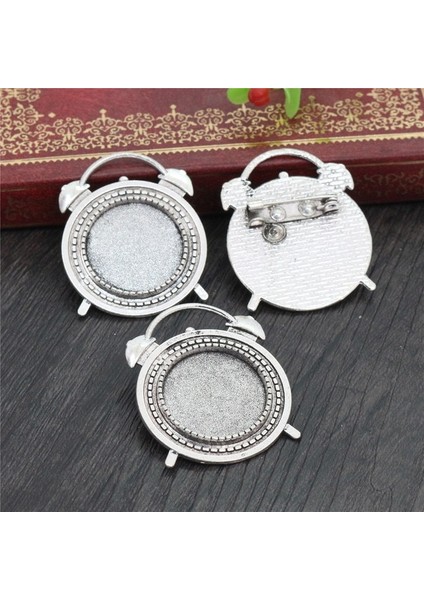 D1-30 5 Adet 20MM Iç Boyut Antik Gümüş Kaplama ve Antik Bronz Renk Kaplama Broş Pin Çok Stilleri Cabochon Taban Ayarı (Yurt Dışından)