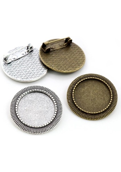 D1-30 5 Adet 20MM Iç Boyut Antik Gümüş Kaplama ve Antik Bronz Renk Kaplama Broş Pin Çok Stilleri Cabochon Taban Ayarı (Yurt Dışından)