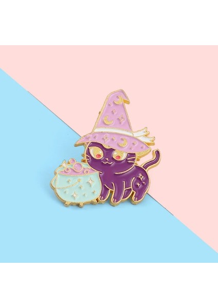 Style.7 Yaratıcı Trendy Karikatür Sevimli Cadılar Bayramı Cadı Yağ Damlası Yaka Broş Rozet Pin Denim Çanta Hediye Erkek Kadın Moda Takı Dekorasyon (Yurt Dışından) modelleri