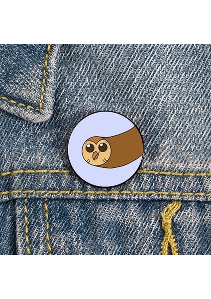 XZ2794 Hooty Baykuş Evi Baskılı Pin Özel Komik Broş Gömlek Yaka Çanta Sevimli Rozeti Karikatür Sevgilisi Kız Arkadaşlar Için Sevimli Takı Hediye (Yurt Dışından)