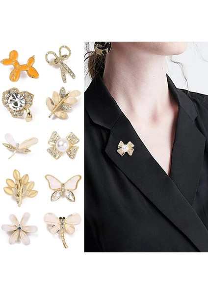 Stil 8 Yeni Moda Taklidi Broş Elbise Takı Korsaj Kadın Broş High-End Kaymaz Toka Pin Eşarp Hırka Pimleri Takılar (Yurt Dışından)
