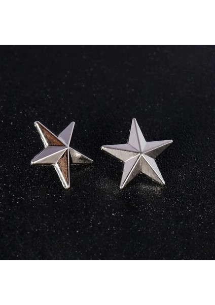 2 Gümüş Yıldız Pimleri 2 Adet Hedef Tasarım Metal Yaka Broş Pin Erkek Takım Elbise Gömlek Dekorasyon Yenilik Rozeti Pin Yaka Pin Erkek Moda Aksesuarları (Yurt Dışından)