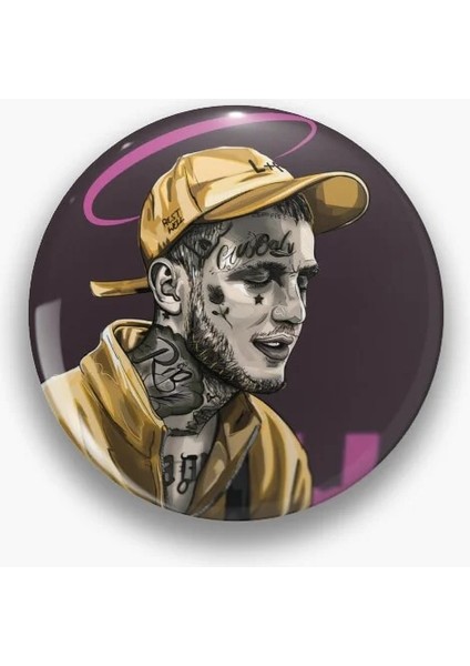 64814 32MM(1.25IN) Lil Peep Pin Sevimli Pimleri Metal Anime Pimleri Sırt Çantaları Yaka Rozeti Özel Manga (Yurt Dışından) modelleri