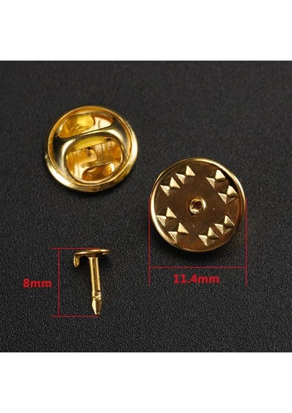 Siyah 50 Pim ve Kapaklar 50 Takım/grup Sıkma Rozet Tutucu Kelebek Toka Pin Geri Broş Debriyaj Bakım Kapağı Tırnak Kravat Geri Tıpalar Rodyum Takı Bulguları (Yurt Dışından) fırsatları