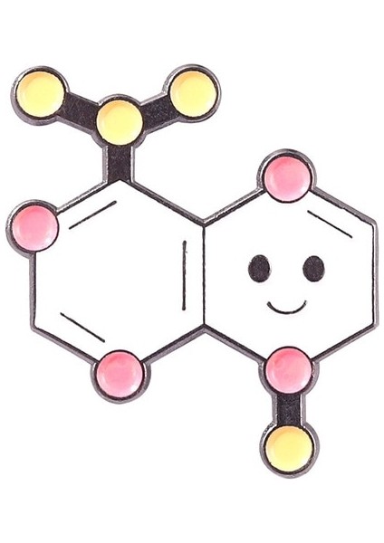 Stil-15 Yaratıcı Kimyasal Moleküler Yapı Dopamin Serotonin Beher Metal Emaye Broş Karikatür Dna Mikroskop Rozet Pin Takı (Yurt Dışından)