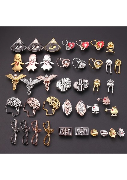 Doktor Rozeti Broş Kadın Broş Hemşire Doktor Pimleri Erkek ve Kız Tıbbi Yaka Iğnesi Ambulans Stetoskop Tıbbi Rozetleri Yeni Yıl Hediyesi (Yurt Dışından) fiyatları