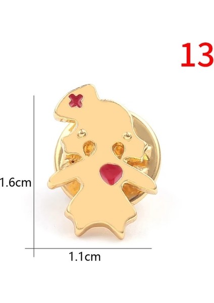 Doktor Rozeti Broş Kadın Broş Hemşire Doktor Pimleri Erkek ve Kız Tıbbi Yaka Iğnesi Ambulans Stetoskop Tıbbi Rozetleri Yeni Yıl Hediyesi (Yurt Dışından)