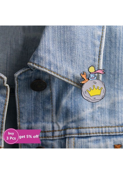 Stil 6 Le Petit Prens Emaye Pin Özel Broş Elbise Tilki Gül Gezegen Hayvan Rozeti Çanta Yaka Takı Çocuklar Için Hediye Arkadaşlar (Yurt Dışından) fırsatları