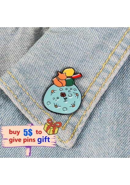 Stil 6 Le Petit Prens Emaye Pin Özel Broş Elbise Tilki Gül Gezegen Hayvan Rozeti Çanta Yaka Takı Çocuklar Için Hediye Arkadaşlar (Yurt Dışından) indirimleri