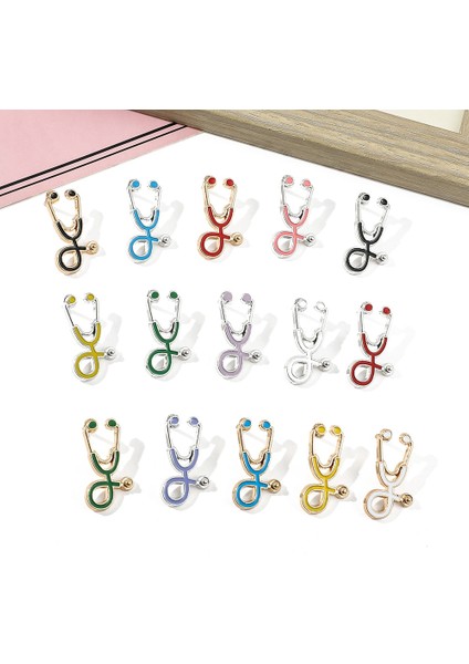 Broş Pin Sıcak Satış Yaratıcı Renkli Broş Doktor Hemşire Stetoskop Emaye Pimleri Tıbbi Denim Ceketler Çanta Takı Düğme Rozetleri Hediyeler (Yurt Dışından) modelleri