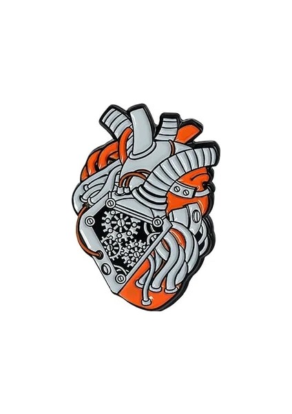 STYLE-4XZ1516-1 Yaratıcı Karikatür Organ Kalp Emaye Broş Renk Aşk Hançer Manzara Otobüs Güneş Hayvan Kalp Alaşım Pimleri Rozeti Punk Takı Hediye (Yurt Dışından)