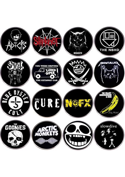 Stil 5 Rock Grubu Emaye Pimleri Gotik Tarzı Müzik Metal Broş Rozeti Moda Takı Elbise Şapka Sırt Çantası Aksesuarı Hediyeler (Yurt Dışından) fiyatları