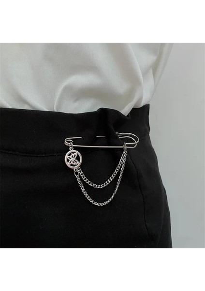 Stil 05 Kore Tarzı Metal Kelebek Zincir Broş Kadın Erkek Takım Elbise Dekorasyon Püskül Zincir Metal Boncuk Pin Kumaş Takı Aksesuarları (Yurt Dışından)