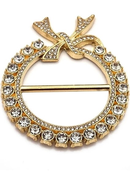 3.42 cm Ipek Eşarp Halka Klipsi T-Shirt Kravat Sarma Tutucu Broş Kadın Atkılar Toka Bel Toka Moda Metal Halka Gömlek Giyim Dekor (Yurt Dışından)