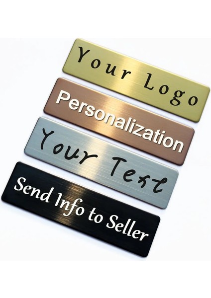 Ayna Gümüş Pin 70X20MM Paslanmaz Çelik Kişiselleştirilmiş Yaka Kartı Tutucu Özel Metal Etiket Lazer Kazınmış Personel Öğrenci Enfermera Kimlik Metinleri Logosu (Yurt Dışından)