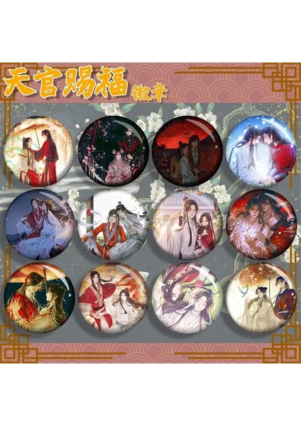 2-7 Cennet Yetkilisinin Nimet Broş Kadın Yuvarlak Broş Erkekler Anime Sevimli Hua Cheng Unisex Pimleri Rozetleri Çanta Trendy Metal Broszka (Yurt Dışından) fiyatları