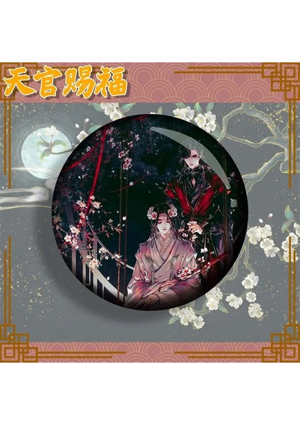 2-7 Cennet Yetkilisinin Nimet Broş Kadın Yuvarlak Broş Erkekler Anime Sevimli Hua Cheng Unisex Pimleri Rozetleri Çanta Trendy Metal Broszka (Yurt Dışından) fırsatları