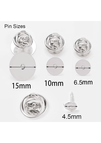 50 Adet Gümüş Sadece Kapaklar 50 Takım Pimleri Kapaklar Düğmesi Kelebek Toka Pin Geri Sıkma Rozeti Tutucu Broş Debriyaj Tırnak Kravat Tıpalar Diy Takı Bulguları (Yurt Dışından)