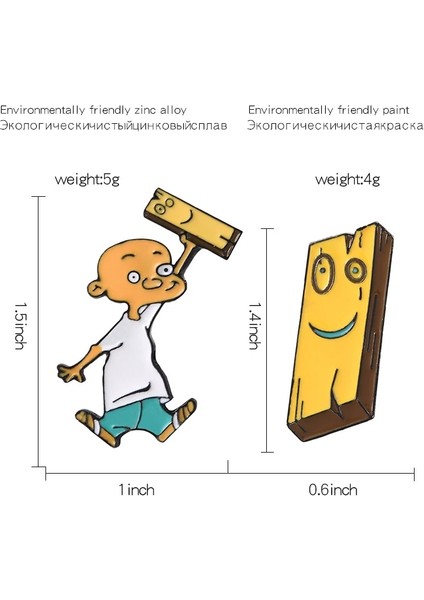 Jonny Jonny ve Plank Emaye Pin Anime Eene Rozeti Broş Yaka Pin Denim Gömlek Yaka Çocukluk Karikatür Takı Arkadaşlar Için Hediye (Yurt Dışından)