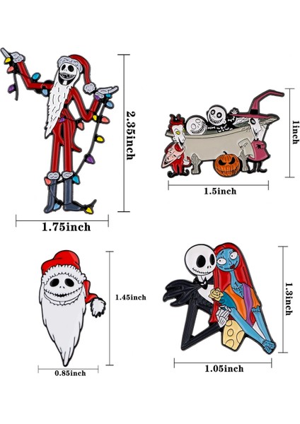 Stil 2 1 Noel Öncesi Kabus Jack Emaye Pimleri Klasik Karikatür Film Yaka Iğnesi Rozetleri Sırt Çantası Üzerinde Noel Hediyeleri Aksesuarları (Yurt Dışından) indirimleri