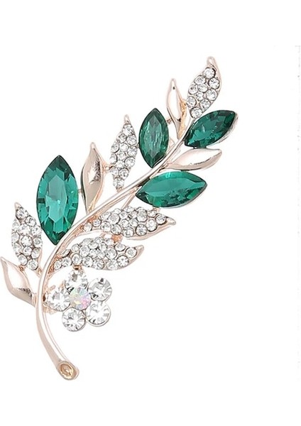 G Lüks Rhinestone Buğday Kulak Broş Kadın Kız Takım Elbise Ceket Sahte Inciler Bitki Yaka Iğnesi Düğün Parti Giysileri Dekor Aksesuarları (Yurt Dışından)