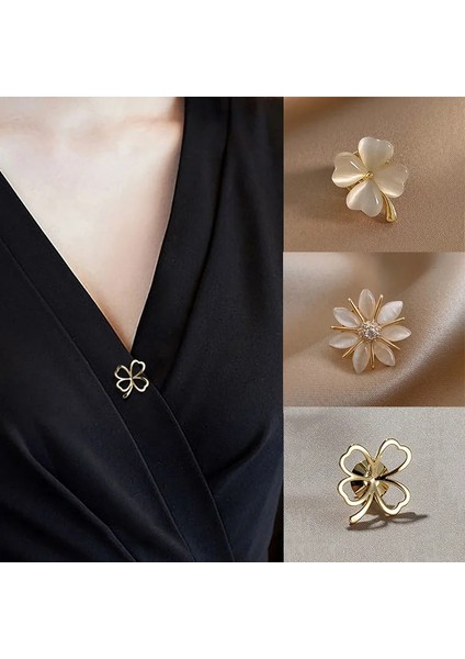 12 - 2 Adet Moda Broş Seti Çiçek Yay Kadınlar Için Broşlar Metal Parlama Önleyici Yaka Pin Sabit Elbise Pimleri Kazak Ceket Giyim Aksesuarları (Yurt Dışından)
