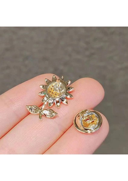 12 - 2 Adet Moda Broş Seti Çiçek Yay Kadınlar Için Broşlar Metal Parlama Önleyici Yaka Pin Sabit Elbise Pimleri Kazak Ceket Giyim Aksesuarları (Yurt Dışından)