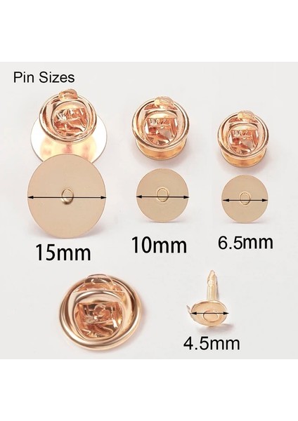 50 Adet Kc Altın 6.5 mm Pimleri 50 Takım Pimleri Kapaklar Düğmesi Kelebek Toka Pin Geri Sıkma Rozeti Tutucu Broş Debriyaj Tırnak Kravat Tıpalar Diy Takı Bulguları (Yurt Dışından)