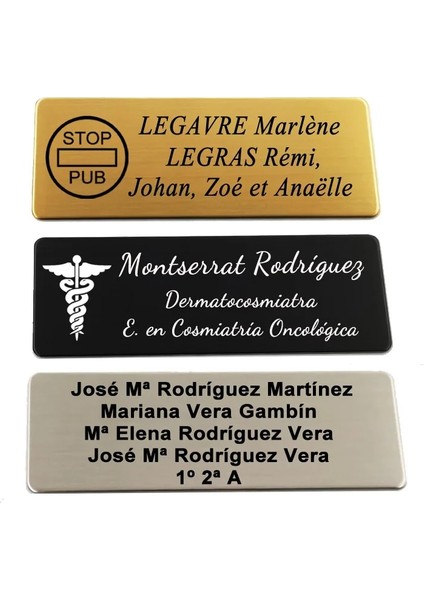 Gümüş Pin Satıcıya Bilgi Gönder 70*25MM Büyük Boy Özel Kişiselleştirilmiş Lazer Metninize Kazınmış Logo Iş Kimlik Plakası Çelik Metal Kapı Duvar Fotoğraf Etiketi Isim Rozetleri (Yurt Dışından)
