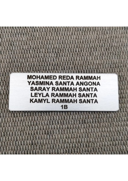 Gümüş Pin Satıcıya Bilgi Gönder 70*25MM Büyük Boy Özel Kişiselleştirilmiş Lazer Metninize Kazınmış Logo Iş Kimlik Plakası Çelik Metal Kapı Duvar Fotoğraf Etiketi Isim Rozetleri (Yurt Dışından)