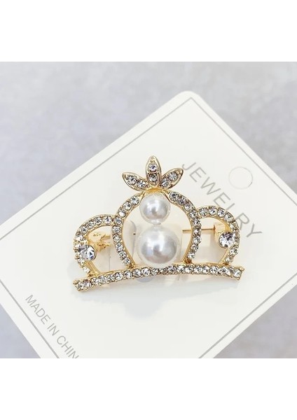 XZ0014-9 Moda Taç Broş Kadınlar Için Vintage Zirkon Kristal Lüks Takı Kız Prenses Hediye (Yurt Dışından)