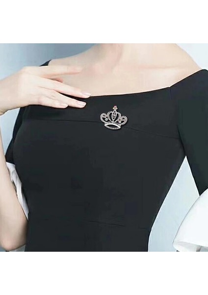 XZ0014-9 Moda Taç Broş Kadınlar Için Vintage Zirkon Kristal Lüks Takı Kız Prenses Hediye (Yurt Dışından)