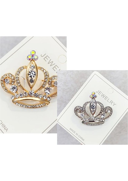 XZ0014-9 Moda Taç Broş Kadınlar Için Vintage Zirkon Kristal Lüks Takı Kız Prenses Hediye (Yurt Dışından)