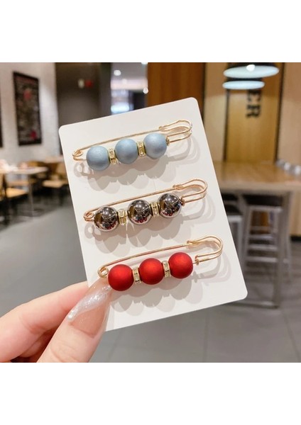 15-3 Adet Moda Kristal Bel Toka Sabit Kayış Charm Emniyet Pimi Broş Anti Güz Kazak Hırka Klip Zincir Inciler Broş Takı (Yurt Dışından)