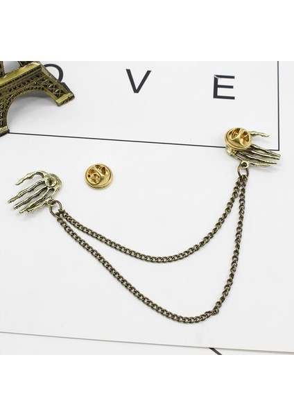 Broş Moda Vintage Erkek Broş Melek Kanatları Geyik Kurt Kedi Hayvan Broş Pins Erkekler ve Kadınlar Kafatası Broş Gömlek Yaka Pin Broş (Yurt Dışından) modelleri
