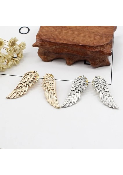 Broş Moda Vintage Erkek Broş Melek Kanatları Geyik Kurt Kedi Hayvan Broş Pins Erkekler ve Kadınlar Kafatası Broş Gömlek Yaka Pin Broş (Yurt Dışından) indirimleri