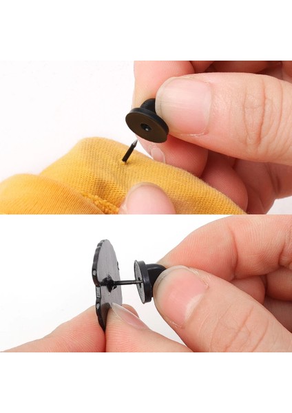 Siyah 100 Adet 50-200 Adet Siyah Pvc Kauçuk Pin Arkaları Kelebek Debriyaj Kravat Tack Yaka Tutucu Toka Pin Cap Kaleci Üniforma Rozetleri Değiştirmeleri (Yurt Dışından) indirimleri
