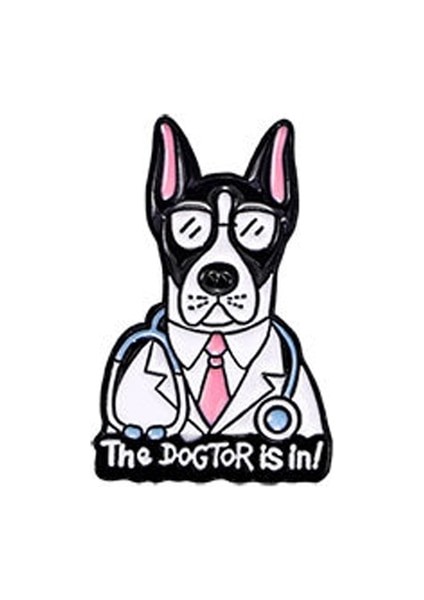 Stil 2 Tıbbi Metal Broş Iğne Tüp Stetoskop Ilk Yardım Çantası Kedi Hemşire Köpek Doktor Hayvan Hasta Tıbbi Rozeti Punk Pimleri Takı (Yurt Dışından)