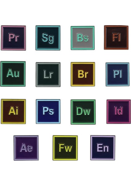 Stil 4 Yaratıcı Emaye Pin Tasarım Yazılımı Ps Ai Lr Ae Pr Photoshop Serin Yaka Iğnesi Komik Rozetler Arkadaş Hediye Takı Moda Broşlar (Yurt Dışından)