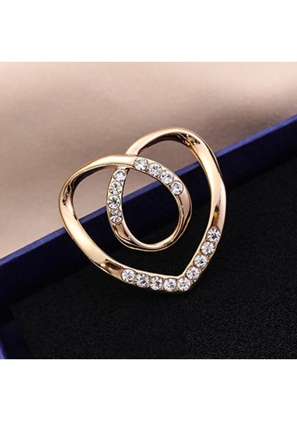 Kristal Gümüş Kalp Eşarp Broş Kristal Ipek Eşarp Toka Broş Kadın Şal Halka Klipsi Eşarp Raptiye Hem Düğümlü Düğme Aksesuarları (Yurt Dışından) fırsatları